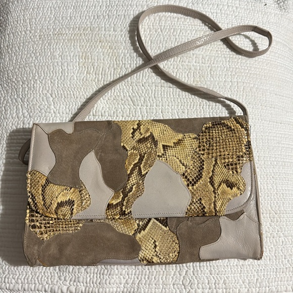 Tony Lama Handbags - CREATIONS BY LAMA/VINTAGE SNAKESKIN SHOULDER BAG
